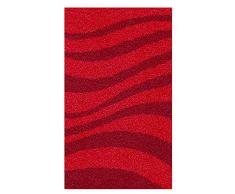 Kleine Wolke 4070468130 Riga Tapis de bain WC Polyacrylique Rouge Grenat 55 x 50 x 2 cm