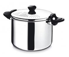 Lagostina Marmite à pâtes, marmite en Acier Inoxydable, diamètre 22 cm, 5.0 l
