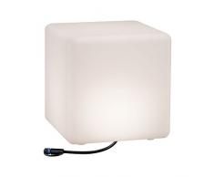 Paulmann 94181 Outdoor Plug&Shine Objet lumineux extÃ©rieur LED Cube, IP67, 3000K, 575lm, 24V, 300x300mm