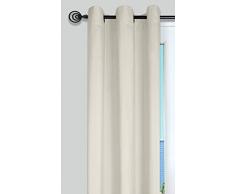 Lovely Casa R64689018 Nelson Rideau Åillets Polyester Ecru 240 x 135 cm