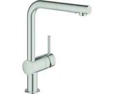 Grohe 30274 DCO Minta mélangeur de cuisine, L-size, super acier extractible rinçage par pulvérisation (Import Allemagne)