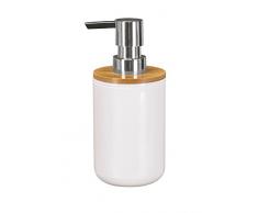 Kleine Wolke en Plastique/Bambou Distributeur de Savon, polyuréthane, Blanc, 7.2 x 7.2 x 16 cm