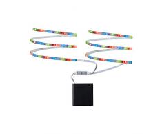 Paulmann 70700 Function Mobile Bande LED 2x80cm, RGB 1,2W, 9V, (excl. 4xAA), MÃ©tal/Plastique