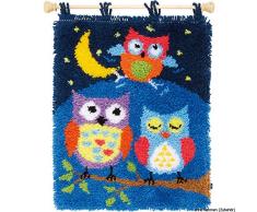 Vervaco Kit Tapis au Point nouÃ© Hiboux dans la Nuit