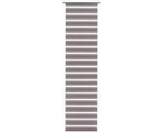 GARDINIA Panneau Japonais (1 Pièce), Rideau Coulissant, Store Enrouleur Double, Rideau Day + Night, Technologie Innovante + Brevetée, Carré, Brun Mélangé, 60 x 245 cm (LxH)