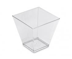 GUILLIN - MOULIPACK VERINE120C SACHET DE 50 Verrine de Forme Pyramidale 12Cl, PolystyrÃ¨ne, Transparent, 5,9 x 5,9 x 5,6 cm