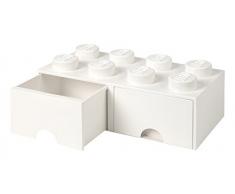 Tiroir en brique LEGO 8 boutons, 2 tiroirs, boÃ®te de rangement empilable, 9.4 l
