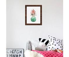 WALPLUS Ananas Impression sur Toile Stickers muraux, Vinyle, Multicolore, 40Â x 30Â x 3Â cm