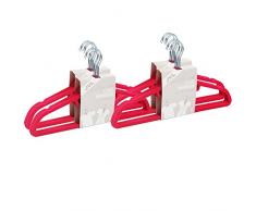 JVL Cintres antidÃ©rapants Fins en Velours Rose Lot de 20