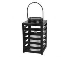 Galix 3617-BLACK Lampe de Table Solaire, MÃ©tal, Noir