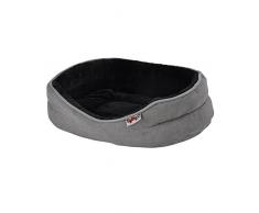 CODICO 6COU279GR_T70 Panier Chien - Design Polaire Coloris, Polyester, Gris, 70 x 53 x 19 cm
