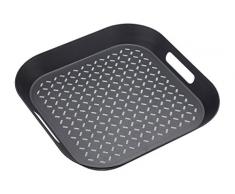 Kitchen Craft MCNSTRAY Plateau, Plastique, Noir/Gris, 39 x 39 x 5.5 cm