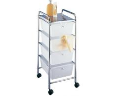 Wenko 16612100 Desserte Salle de Bain 4 Tiroirs Messina
