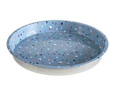 Premier Housewares Stellar Plateau de Service, Rond, Ãtain, Bleu, 33Â x 33Â x 4Â cm