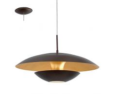Eglo Suspension, Acier, Marron, dorÃ©., 48 x 48 x 110 cm, E27