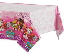 amscan- Nappe Plastique Pat Patrouille Rose, 571665, Multicolor, 137 x 243 cm