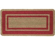 Giacomini & Gambarova Velcoc Tapis avec Bord Fantaisie, Noix de Coco, Beige/Bleu, 60x120 cm