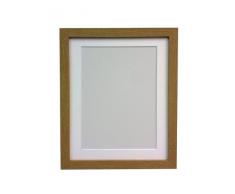 FRAMES BY POST Porte Photo 25 mm de Largeur H7 chêne avec embase Blanche 20 x 16-Pouces pour Photo de 16 x 12-Pouces, Verre Plastique
