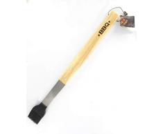 Fackelmann 30321 Cuillère biseautée en bois, cuillère de cuisine, cuillère en bois, cuillère à servir, Bois dacacia, Acier inoxydable, Brun, 36 cm