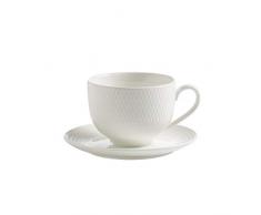 Maxwell & Williams Basics Diamants Tasse Ã thÃ© et Soucoupe, Blanc, 220 ML