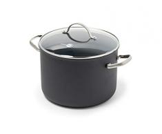 GreenPan Venice Faitout avec revÃªtement anodisÃ© Dur et Anti-adhÃ©sif Convient pour la vitro-cÃ©ramique et linduction, Gris, 24