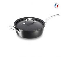 Tefal E7543342 Expérience Sauteuse et Couvercle Tous Feux Dont Induction, Aluminium, Noir, 26 cm, 53 x 29 x 14 cm