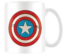 Marvel MG23442 Retro (Captain America Shield) Mug, Céramique, Multicolore, 11oz/315ml