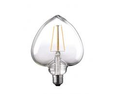 WOFI Ampoule à filament LED pour plafonnier/lampe de bureau, Verre, Transparent, 12.8 x 12.8 x 18 cm, E27