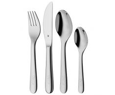 WMF 1286806040 Lot de 4 Couverts Enfant Gravés, Acier Inoxydable, Argent, 21,5 x 15,5 x 2,5 cm