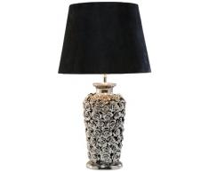 Kare Design Lampe Ã Poser en MÃ©tal ArgentÃ© Pied Fleuri Rosalie