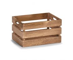 Zeller Caisse de Rangement Caisse en Bois Blanc Vintage, Bois, Naturel, 35 x 25 x 20 cm