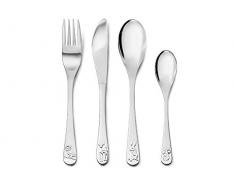 Zilverstad Ensemble de Couverts pour Enfant Animaux de la forêt, en Acier Inoxydable, Argent, 15.5 x 21.5 x 2.5 cm