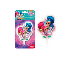 SHIMMER AND SHINE 346203 Bougie Figurine 2D, Cire, Multicolore, 5 x 2 x 8 cm