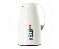 Emsa 505013 BASIC Pichet isotherme, fermeture Quick Tip, 100% hermétique, 1,5 L, blanc