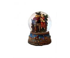 Musicbox World CrÃ¨che de NoÃ«l Boule de Neige Jouant la mÃ©lodie Silent Night, Multicolore