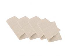 Venilia Set de table tressé MIX NATURE, 45 x 30 cm, 4 pcs, antidérapant résiste à la chaleur et fait, Vinyle, 59020