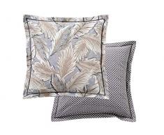 Blanc des Vosges Djakarta Taie CarrÃ©e, Coton, Sable, 65 x 65 cm