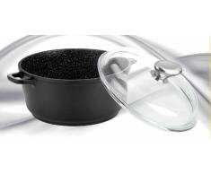 Pradel Excellence - 52399M - Faitout 24 cm FaÃ§on Pierre en Fonte Aluminium, tous Feux dont Induction