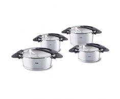 Fissler Batterie de cuisine 4 piÃ¨ces, 4 faitouts avec couvercle, Tous feux dont induction, Inox 18/10, Intensa