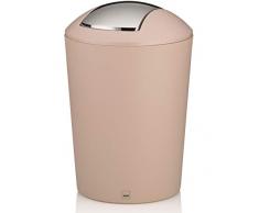 kela 22769 Poubelle cosmÃ©tique Marta 5L en Plastique crÃ¨me, 19,5 x 19,5 x 29 cm
