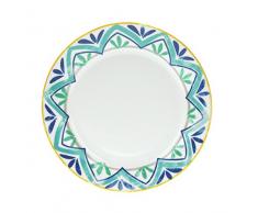 Tognana Olimpia Alhambra Lot de 6 Assiettes Plates, Porcelaine, Multicolore, 6 unités