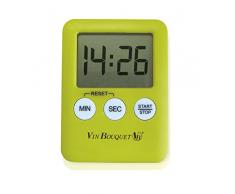 NERTHUS FIH 055 Minuteur de Cuisine, Vert ou Orange, 5, 5x1, 2x7 cm