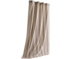 Linder 0513 /FE/375FR Rideau Ã Oeillets Baya Aspect Lin Naturel RayÃ© Ficelle/Ecru 145 x 265 cm