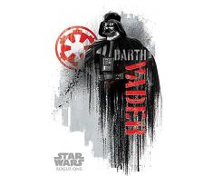 Star Wars Rogue One Dark Vador Grunge Poster maxi, Multicolore