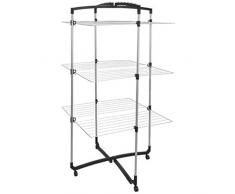 Metaltex Faro Plus / 405773039 Séchoir à linge 3 étages Argent/noir