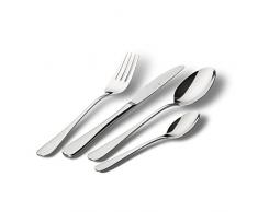 Paul Wirths Ménagère 24 pièces Set, pour 6 Personnes, en Acier Inoxydable 18/10, Poli, Rhodes 82, w10082510, Acier Inoxydable, Silber, 30-teilig