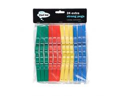 Chef Aid Lot de 24 Ã Pinces Ã Linge en Plastique