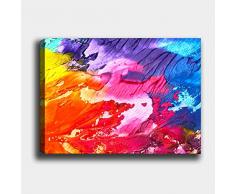 Bonamaison Peinture sur toile, multicolore, 70 x 100 cm - ConÃ§u et fabriquÃ© en Turquie