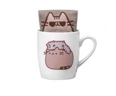 Pusheen - Stormy tasse et Chaussettes en blanc / marron/ capacité 250 ml - thumbs Up! - 1001859