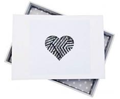 White Cotton Cards Alphabetics Gris CÅur Mini Album Photo, Multicolore